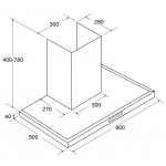 Cristal 尼斯 C903ASS 90CM煙囪式抽油煙機