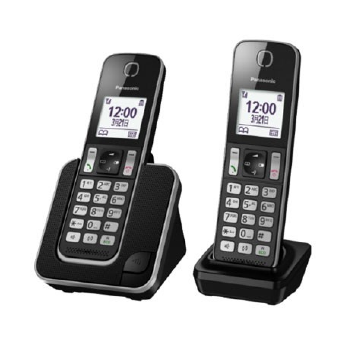Panasonic 樂聲 KX-TGD312HK-B DECT數碼無線電話 (雙子機，黑色)