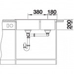 BLANCO NAYA 8 碳灰色 SILGRANIT 花崗岩合成雙槽鋅盤
