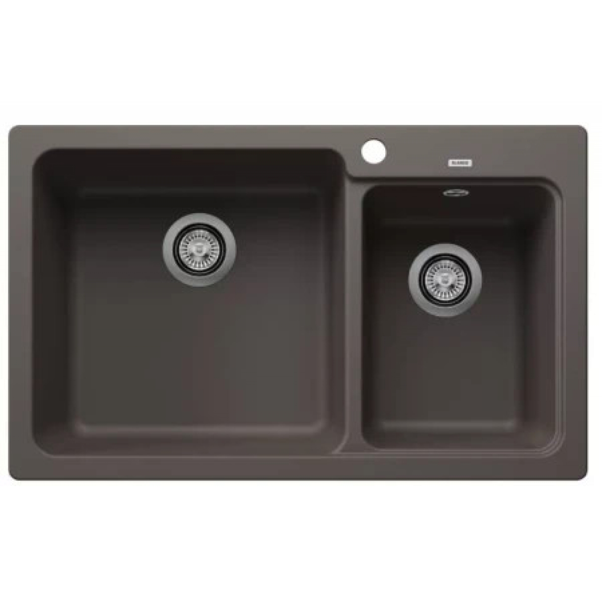 BLANCO NAYA 8(527313) 花崗岩合成雙槽鋅盤 - 火山灰色德國製造
