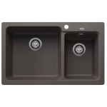 Blanco 527313 NAYA 8 雙盆昇盤 (火岩灰色 Volcano Grey)
