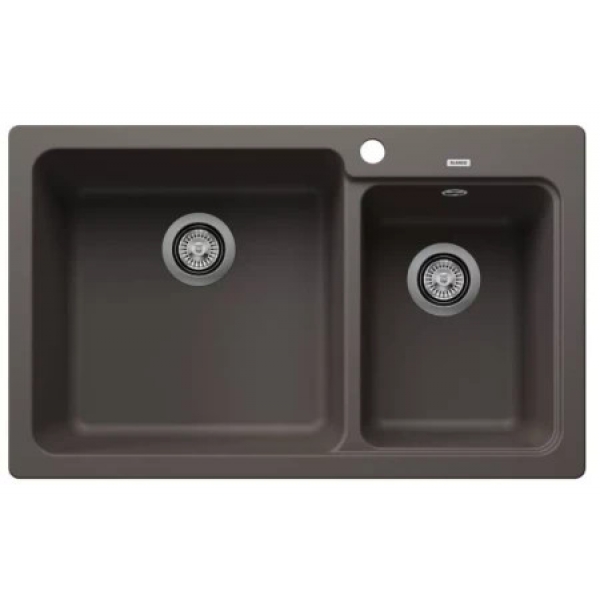 BLANCO NAYA 8(527313) 花崗岩合成雙槽鋅盤 - 火山灰色德國製造