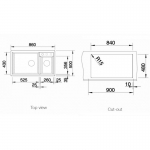 BLANCO METRA 9 花崗岩雙槽鋅盤 - 火山灰色 SILGRANIT™