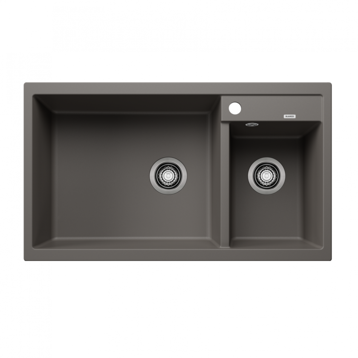 BLANCO METRA 9 花崗岩雙槽鋅盤 - 火山灰色 SILGRANIT™