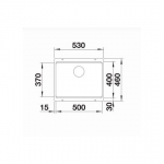 BLANCO ETAGON 500-U 柔白色花崗岩單槽鋅盤：德國製SILGRANIT®、分層式工作區、檯下安裝