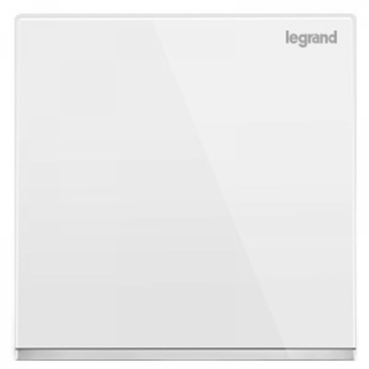 Legrand Galion 16AX 一位單控開關 帶LED燈 (白色+鑲銀邊) - 產品型號: K8/31/1/2BN
