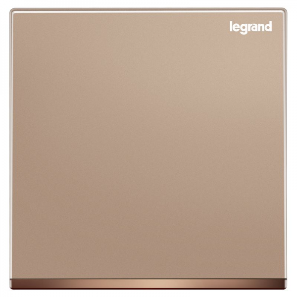 Legrand Galion 16AX 一位單控開關 帶LED燈 (玫瑰金+鑲電鍍邊) - 產品型號: K8/31/1/2BN-C1