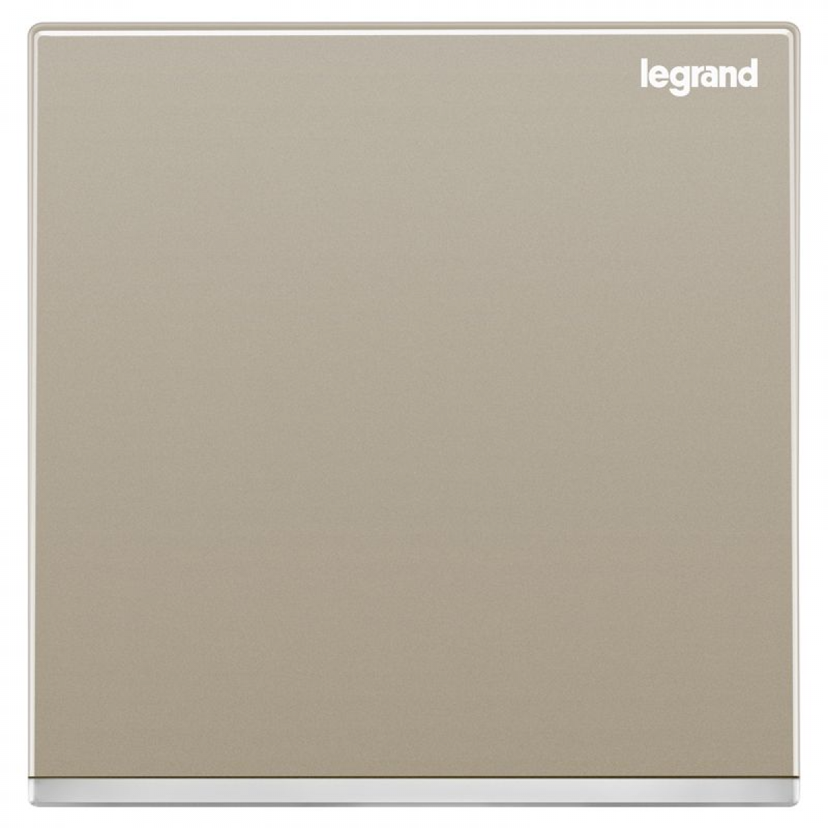 Legrand Galion 16AX 一位單控開關 帶LED燈 (香檳金+鑲銀邊) - 產品型號: K8/31/1/2BN-C2