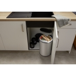 BLANCO SINGOLO XL 526377 櫃門垃圾箱：20公升大容量、鋼製結構、櫃門自動同步開合