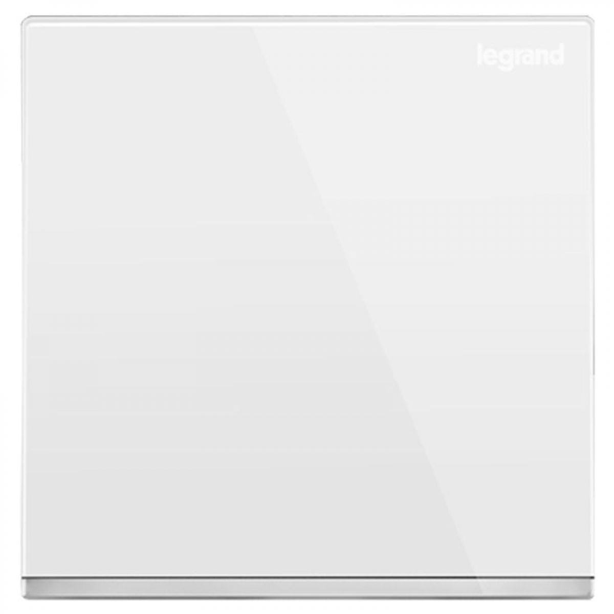 Legrand Galion 16AX 一位雙控開關 帶LED燈 (白色+鑲銀邊) - 產品型號: K8/31/2/3BN