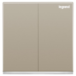 Legrand Galion K8/32/1/2CN-C2 16AX 2位單控開關 帶LED燈 (香檳金+鑲銀邊)