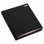 Legrand Galion 16AX 一位單控開關 帶LED燈 (碳素黑+鑲電鍍邊) - 產品型號: K8/31/1/2BN-C