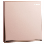 Legrand Galion 16AX 一位單控開關 帶LED燈 (櫻花粉紅+鑲電鍍邊) - 產品型號: K8/31/1/2BN-C4