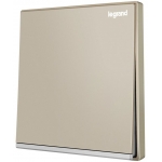 Legrand Galion 16AX 一位雙控開關 帶LED燈 (香檳金+鑲銀邊) - 產品型號: K8/31/2/3BN-C2