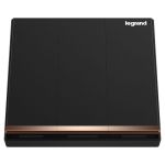 Legrand Galion K8/33/2/3AN-C 10AX 3位雙控開關 碳素黑