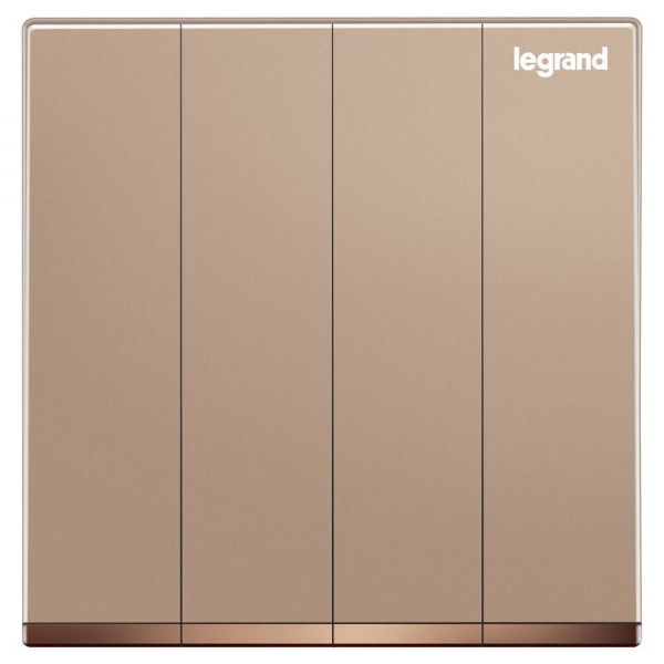 Legrand Galion K8/34/1/2DN-C1 10AX 4位單控開關 玫瑰金
