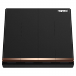 Legrand Galion K8/34/2/3DN-C 10AX 4位雙控開關 碳素黑