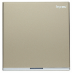 Legrand Galion K8/31D20AN-C2-HK 1 Gang 20AX DP Switch with Amber LED (Champagne with Silver bar)