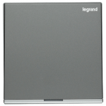 Legrand Galion K8/31D20AN-C3-HK 20AX 1位雙極開關 帶LED燈 (深沙銀+鑲銀邊)