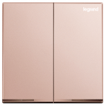 Legrand Galion K8/32D20AN-C4-HK 20AX 2位雙極開關 帶LED燈 (櫻花粉紅+鑲電鍍邊)