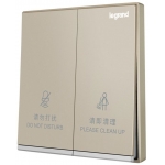 Legrand Galion K8/H258BN-C2-HK 請勿打擾/整理房間：房內操控開關（香檳金+鑲銀邊）