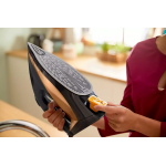 Philips 飛利浦 DST7040/80 2800W 7000系列 Azur 蒸氣熨斗（黑色/金色）：SteamGlide Elite底板、自動斷電、防漏水系統