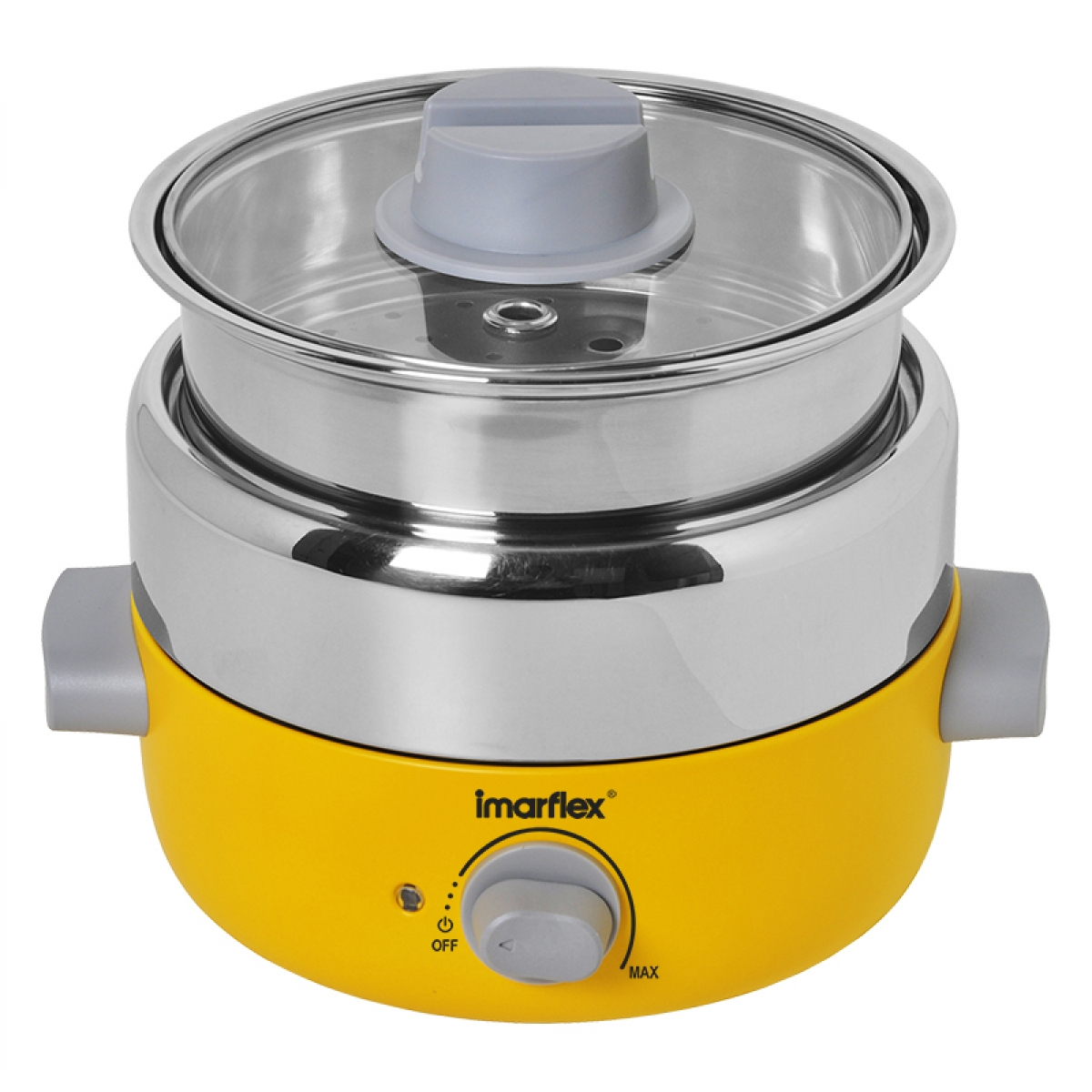 Imarflex 伊瑪 IMC-12Y 迷你蒸煮火鍋 | 1.2公升 | 600W