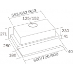 GERMAN POOL 德國寶 TFT-600 60厘米 拉趟式抽油煙機 (1200m³/hr超強排風)