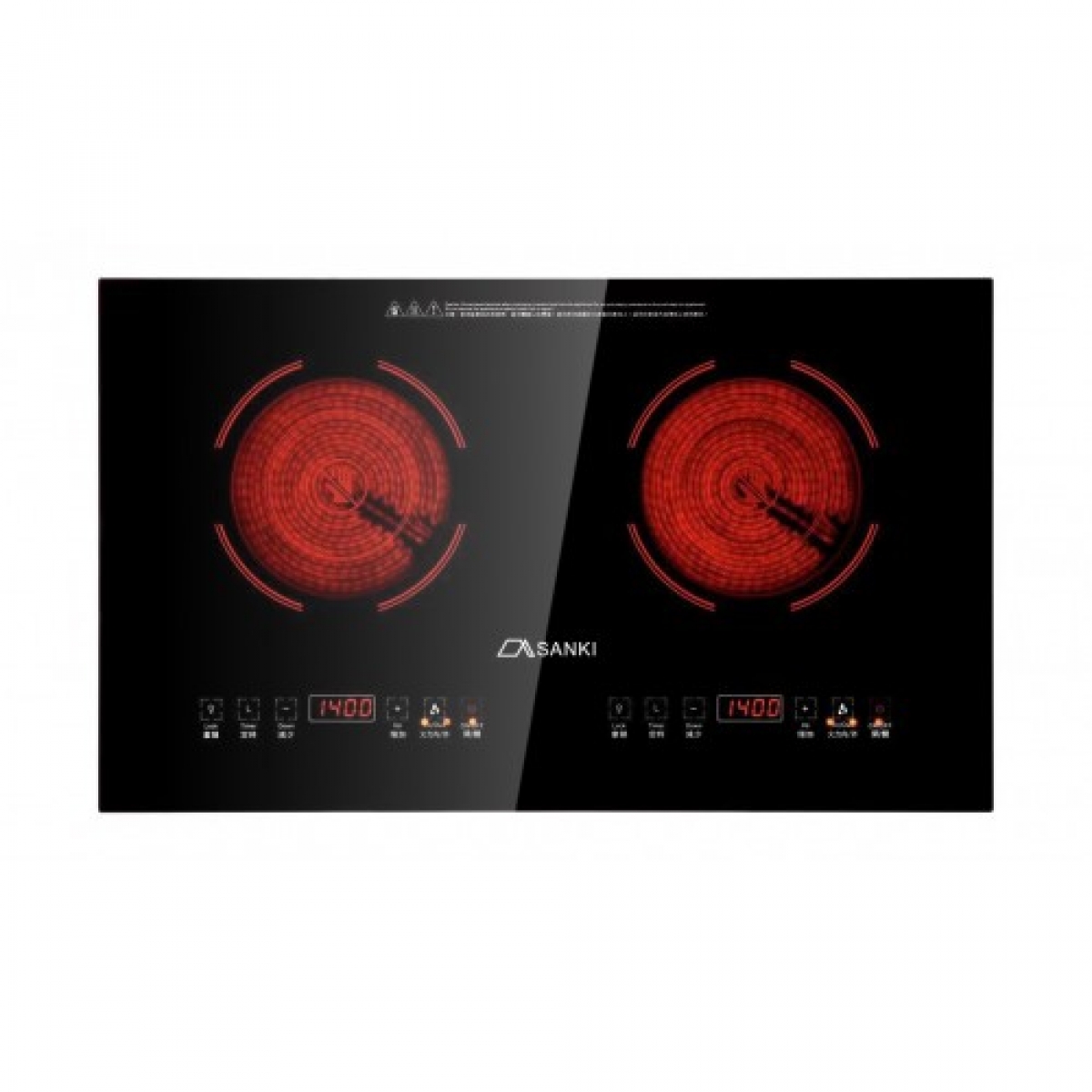 SANKI 山崎 SK-JD2080 雙頭電陶爐 - 2800W共享火力