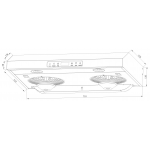 金雅典 ATHENS NC-328E IEC 70厘米易拆式抽油煙機 - 雙摩打、強勁吸力