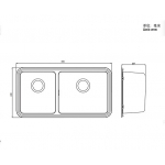 Kohler PROLOGUE K-3664T-H-NA 雙槽廚盆 (不銹鋼) 台上/台下雙用
