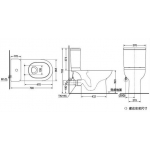 TOTO 分體式高咀座廁連電子廁板套裝 (CW781 + TCF33320GAA)