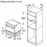 Bosch BIC7101B1B 14厘米 20公升嵌入式暖碟櫃