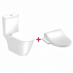 Inax Compact Codie 2407 相連式自由咀座廁 連 X-treme 全功能型長板圓型電子廁板 (IN-2407SCHK-WT-0+IN-CEIX7BL1-0100510M) (不包含風琴喉)