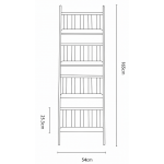 Fuurn AC8008 實木雜誌書架 (天然櫻桃色)
