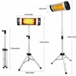 Baumatic JHS-1500RS 室內室外石英管暖爐 (黑色)