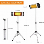 Baumatic JHS-1500RS 室內室外石英管暖爐 (黑色)