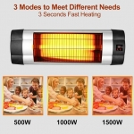 Baumatic JHS-1500RS 室內室外石英管暖爐 (黑色)