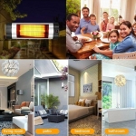 Baumatic JHS-1500RS 室內室外石英管暖爐 (黑色)