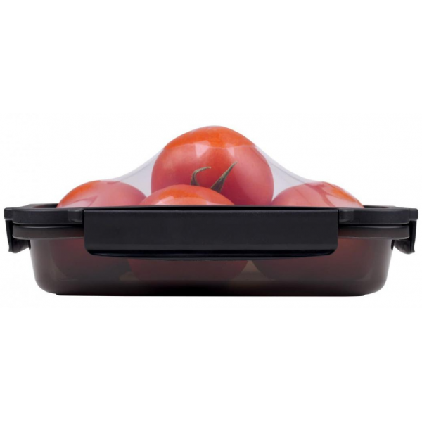 DeliOne DCDELFCL-02 魔術食物盒 (750ml + 1000ml) (黑色)：彈性蓋子、可重用、100%防漏