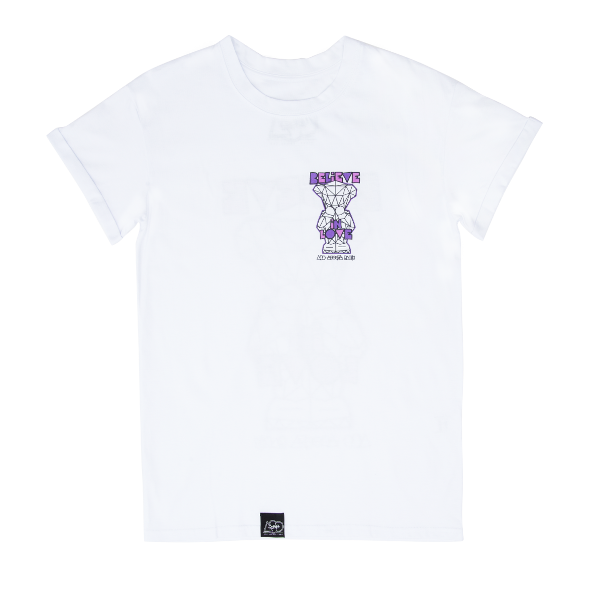 A80TW1 - TEDDY SELFIE 泰迪熊自拍短袖上衣 (藍紫色)