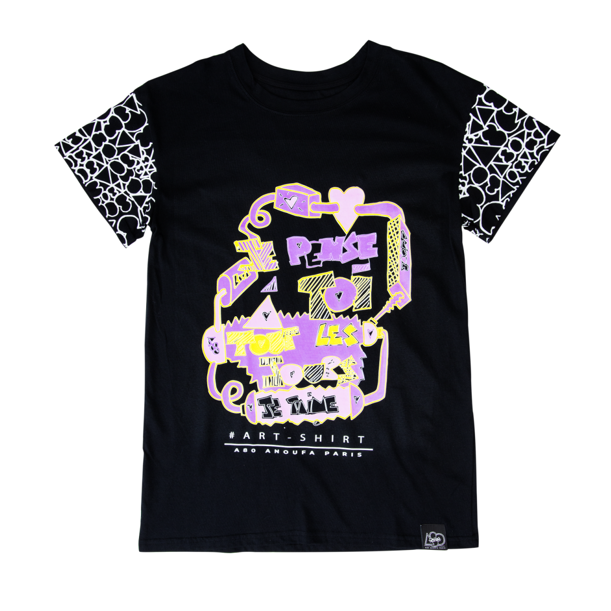 A80TB1 - JE PENSE A TOI 標語長褲 (白色)