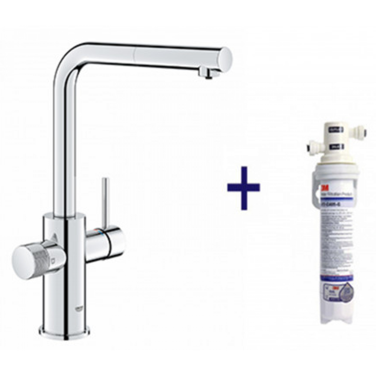 Grohe Blue Pure Minta 二合一濾水廚房龍頭 (拉出式) 30590000 + 3M 濾水系統 AP2-405G (鉻色)