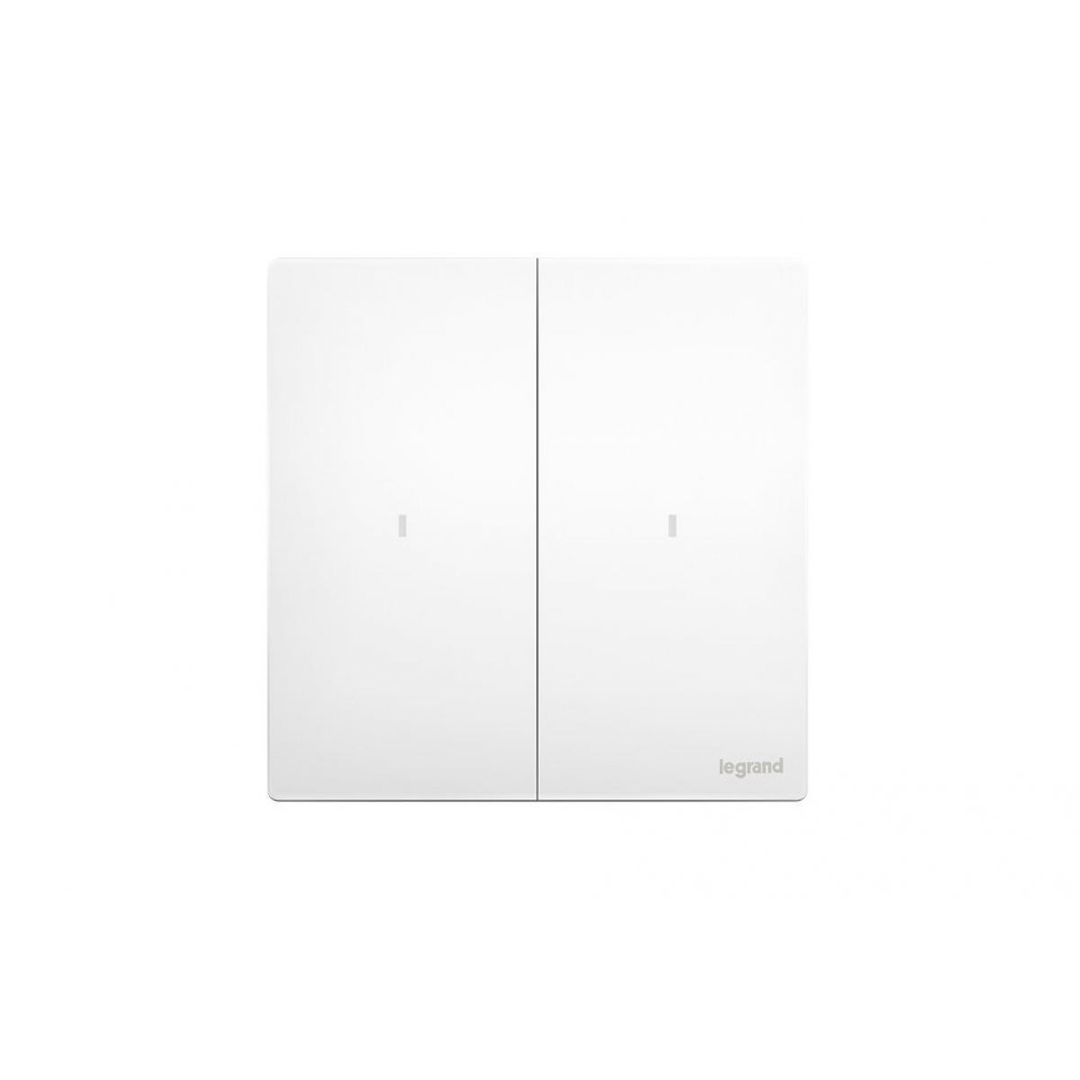 Legrand Mallia Senses 281065 MW 二位20A雙極開關帶LED燈 | PC阻燃耐熱塑膠 (陶瓷白)