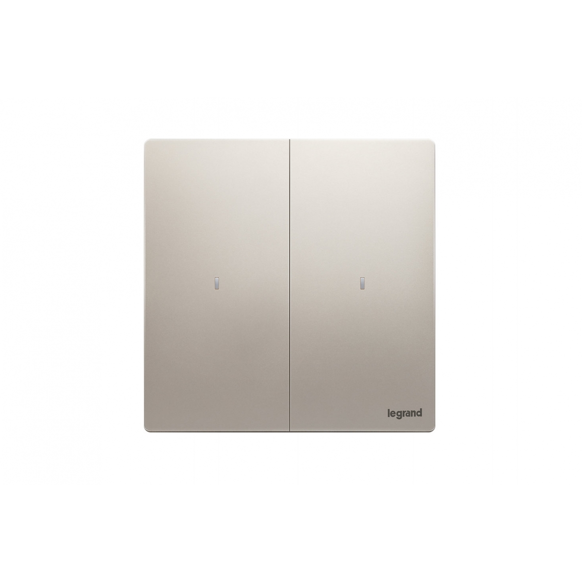 Legrand Mallia Senses 281065 CH 二位20A雙極開關帶LED燈 | PC阻燃耐熱塑膠 (香檳金)