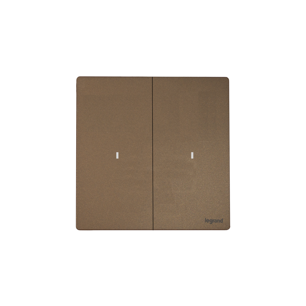 Legrand Mallia Senses 281065 DB 二位20A雙極開關帶LED燈 | PC阻燃耐熱塑膠 (深古銅)