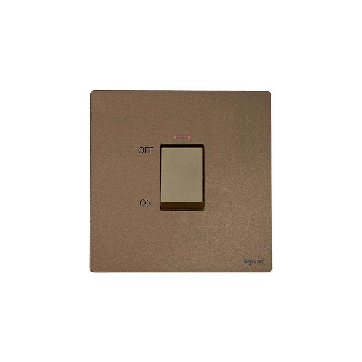 Legrand Mallia Senses 281074 DB 一位32A雙極開關帶LED燈 | PC阻燃耐熱塑膠 (深古銅)