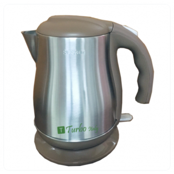 Turbo Italy TEK-15-BR 1.5L Stainless Steel Electric Kettle (Brown)