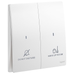 Legrand 281046 MW Mallia Senses 二位按手 請勿打擾房間整理開關 (陶瓷白)