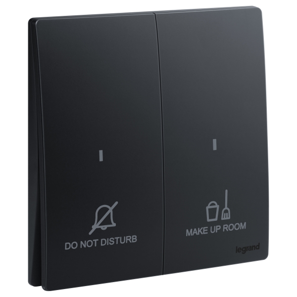 Legrand Mallia Senses 281046 MB 二位按手開關 | 請勿打擾/房間整理 | 子夜黑